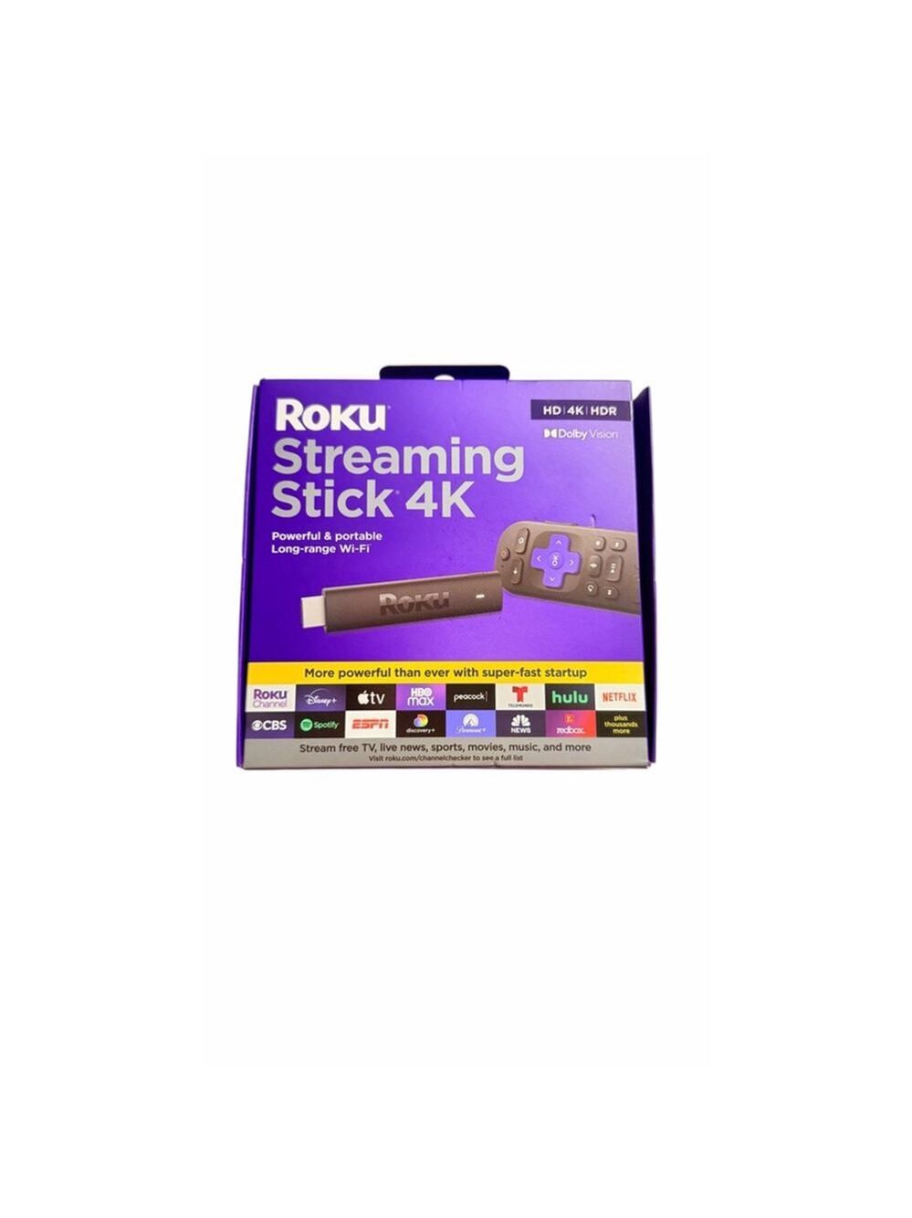 NEW Roku Streaming Stick 4K 3820R2 HDR Voice Remote Unopened Box